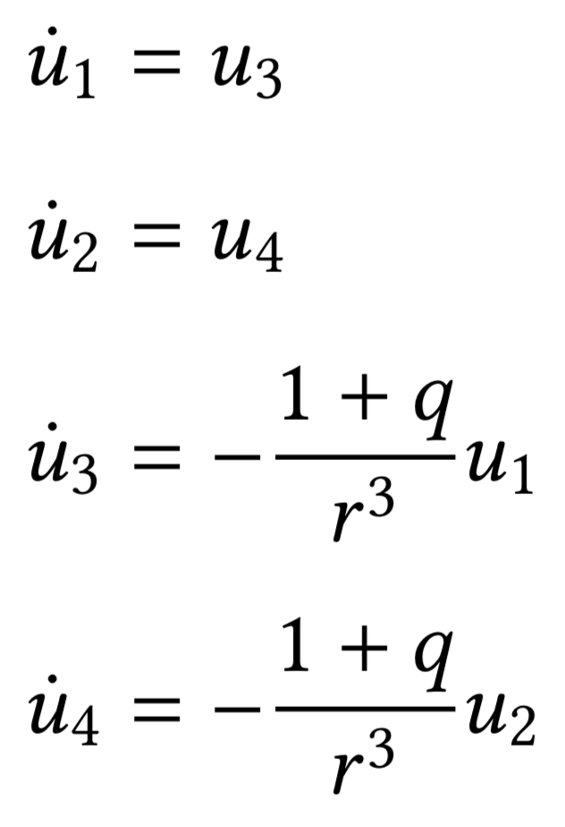 System of first-order differential equations
