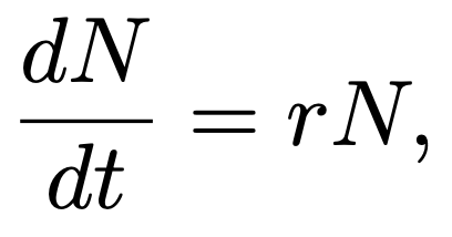 Differential equation describing change of the number of infected people.