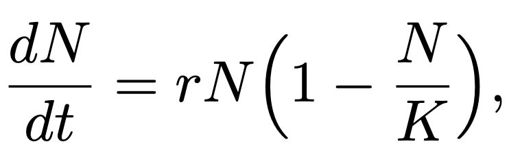 Logistic differential equation describing spread of infection