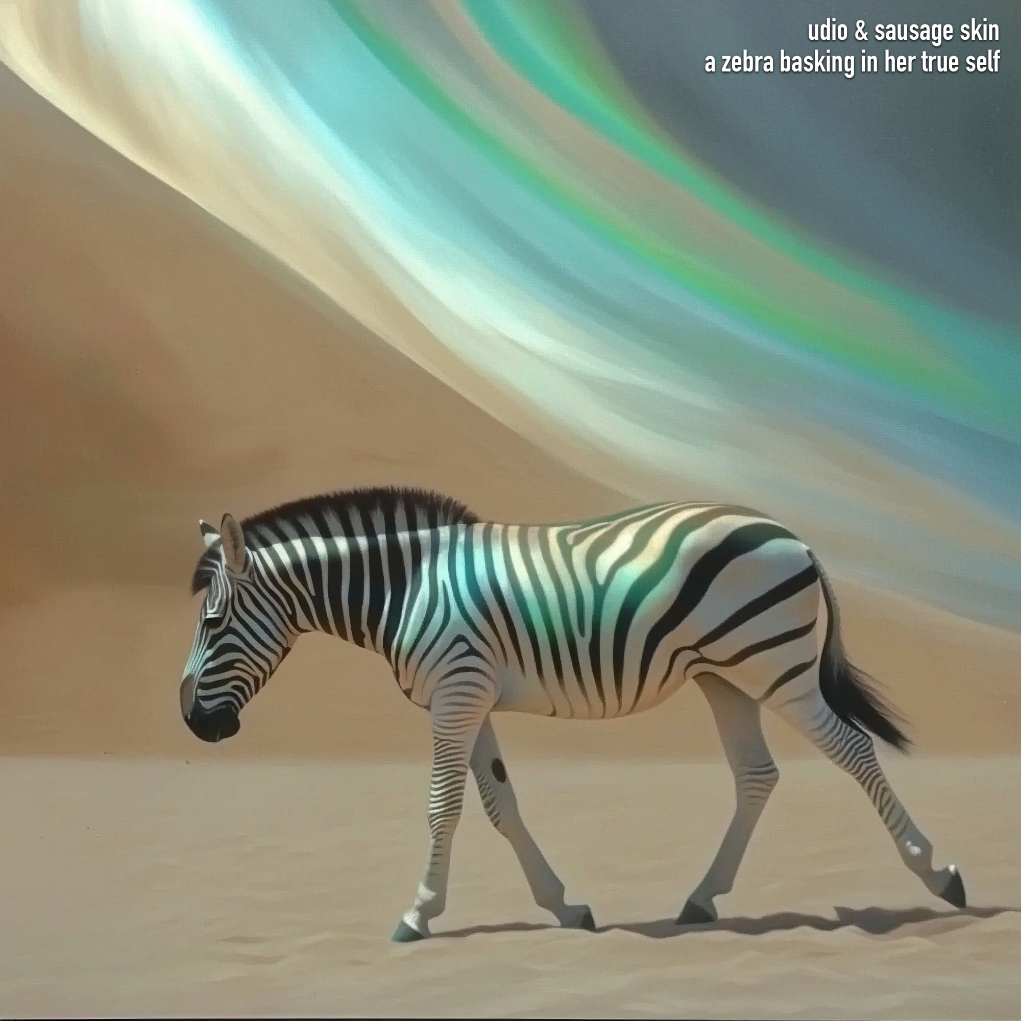 Sausage Skin - a zebra basking in her true self